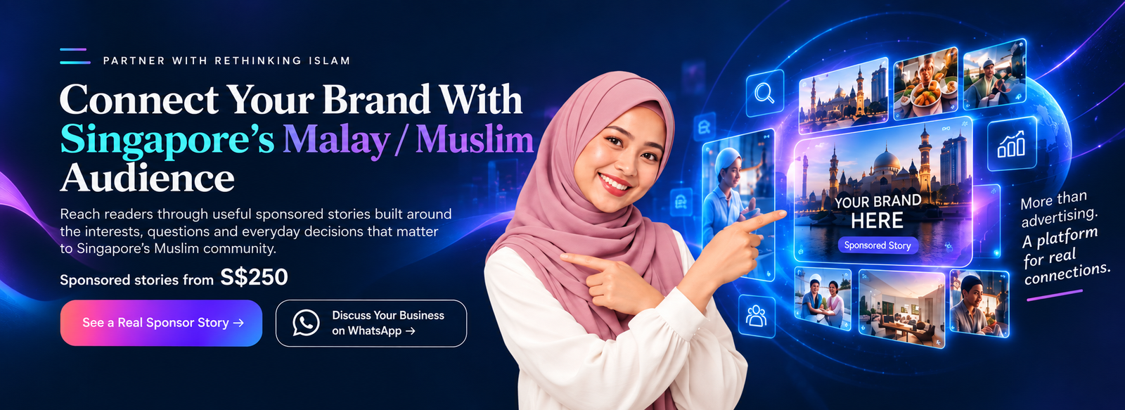 Partner with Rethinking Islam and reach Singapore Muslim readers through sponsored stories