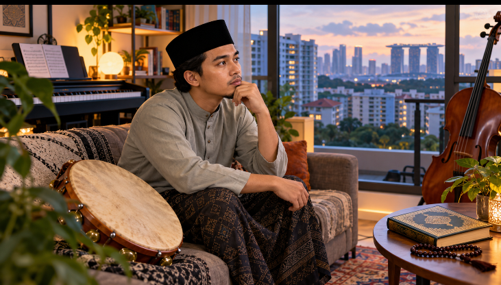 Music: Is It Haram or Permissible in Islam? Contemplative musician considering the Islamic ruling on music
